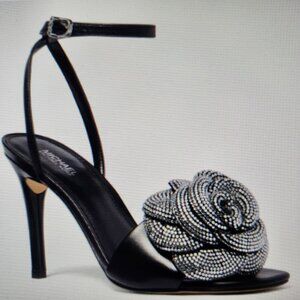 Michael Kors Black "Elodie" Heeled Sandals. NIB. Size 11. Customer return.